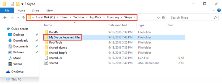 my skype received files folder location my skype received files folder location