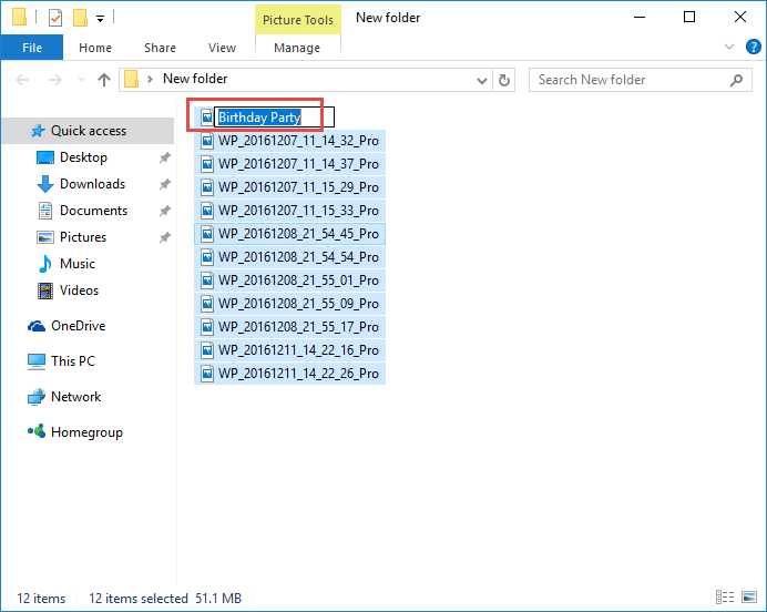 Bulk rename files and folders on Windows 10
