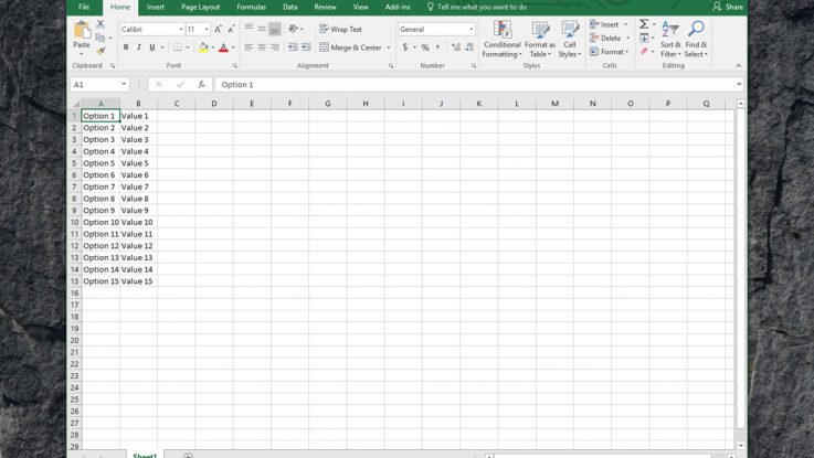 Delete multiple blank rows and columns in Excel
