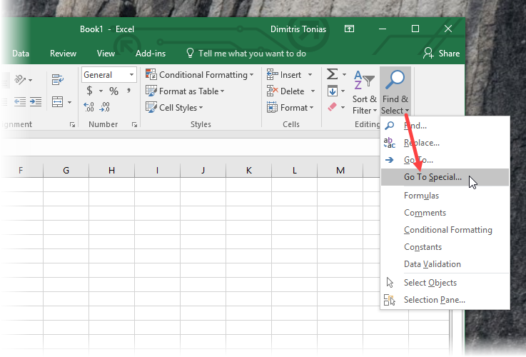 Delete multiple blank rows and columns in Excel