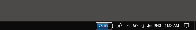 Show battery percentage in Windows 10 taskbar
