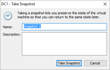 Create, restore and manage snapshots on VMware Workstation