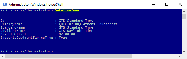 Configure Date, Time and Time Zone settings in Windows Server 2016