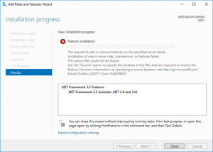 Install .NET Framework 3.5 on Windows Server 2016 - Dimitris Tonias