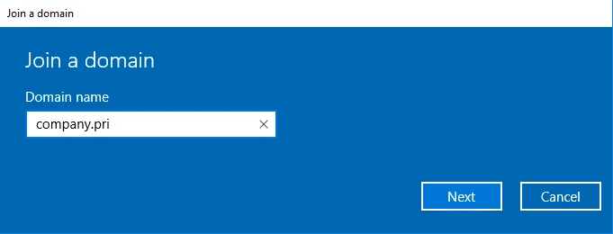 Join a Windows 10 PC to an Active Directory domain