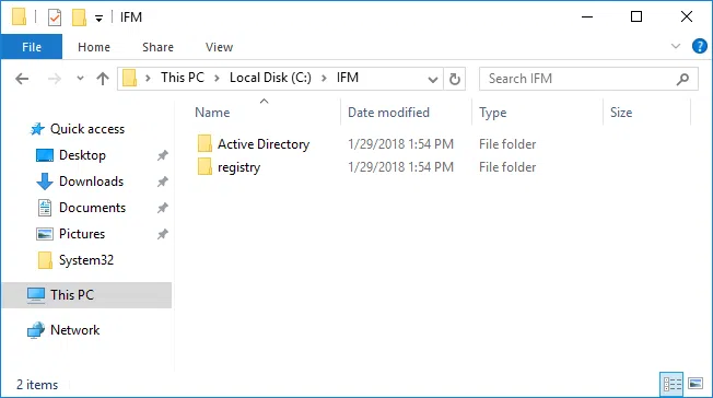 Installing Active Directory using Install From Media (IFM)