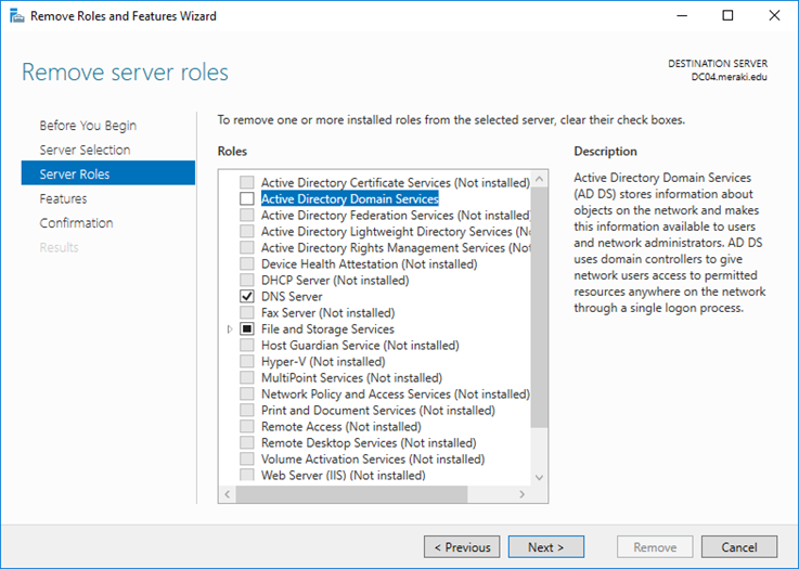 force demote domain controller 2008 r2