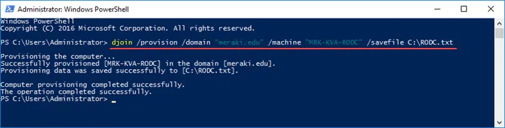 Offline domain join in Active Directory