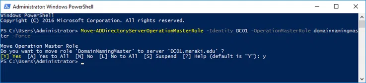 Seize FSMO roles on a Domain Controller