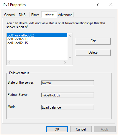 Implement DHCP Failover in Windows Server 2016