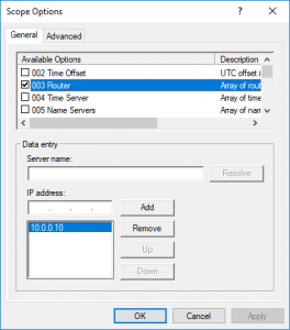 Configure DHCP Server and Scope Options in Windows Server 2016 ...