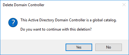 Forced removal of a Domain Controller from Active Directory