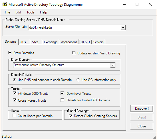 active directory topology diagrammer tool