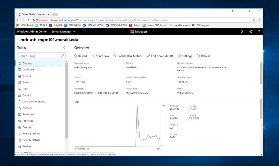 Install Windows Admin Center on Windows Server 2016