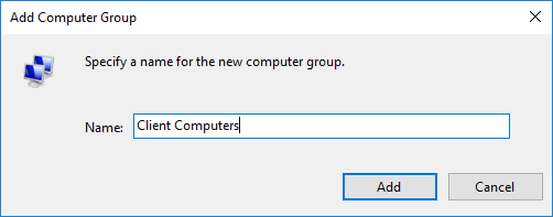 Configure computer groups in WSUS 2016